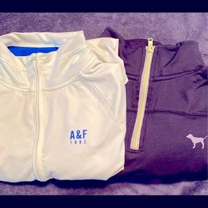 2 athletic pullovers s/m VS & A&F